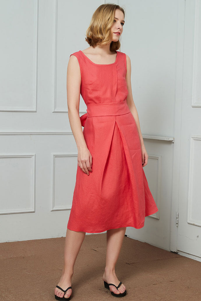 Summer Mid calf Sleeveless waistband C1473,Size XS/S #yy04013