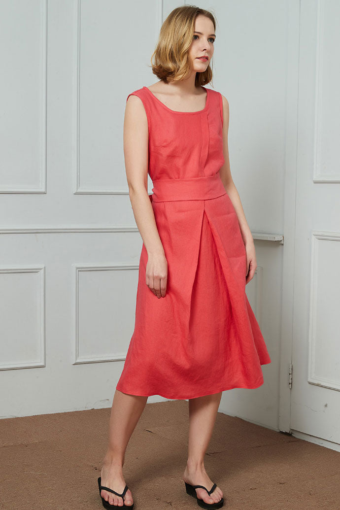 Summer Mid calf Sleeveless waistband C1473,Size XS/S #yy04013