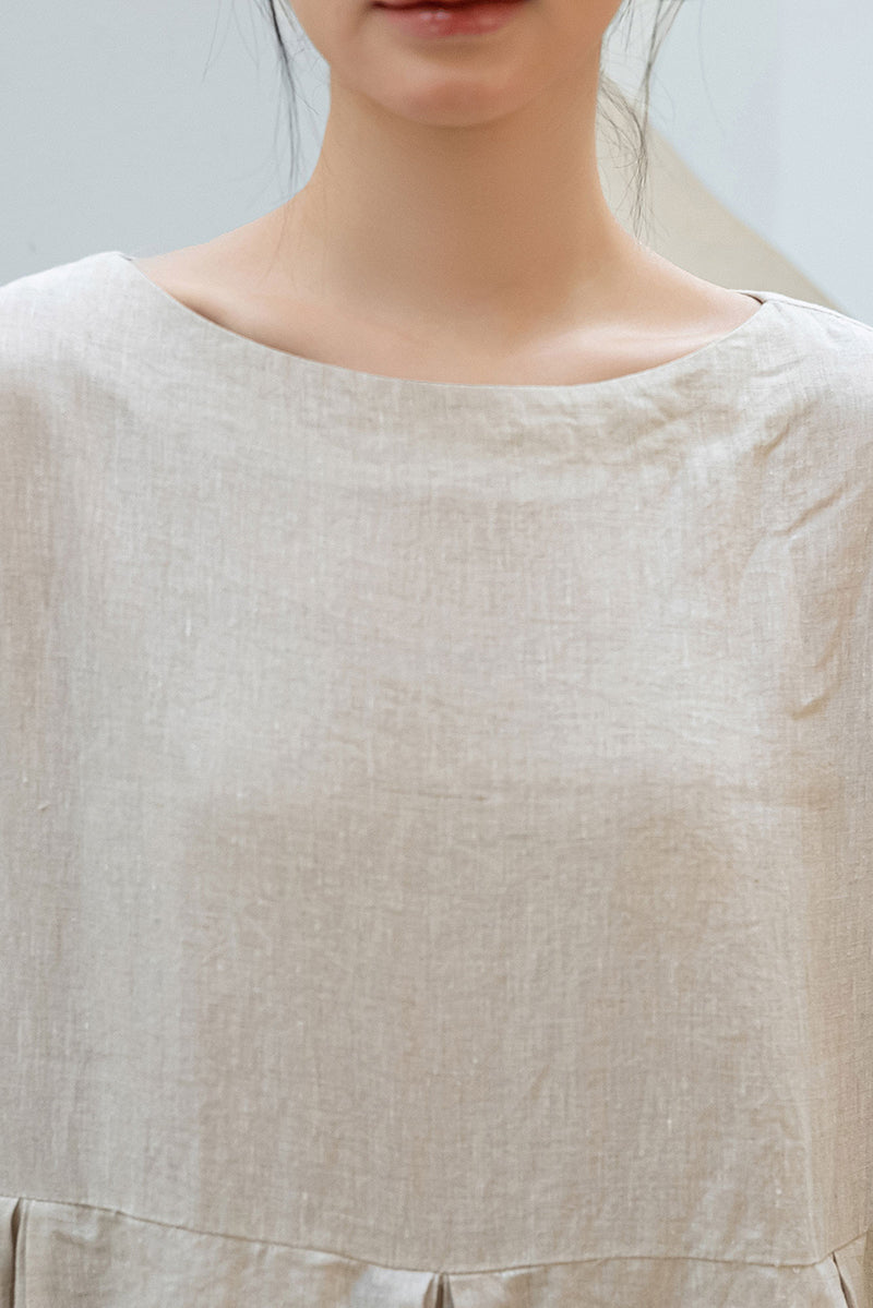 Plus Size Loose Linen Dress C3194