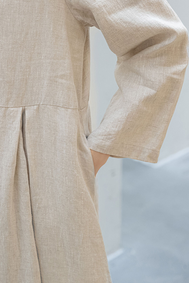 Plus Size Loose Linen Dress C3194