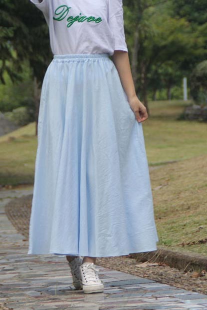 Plain commuter natural waist skirt CYM034-190066