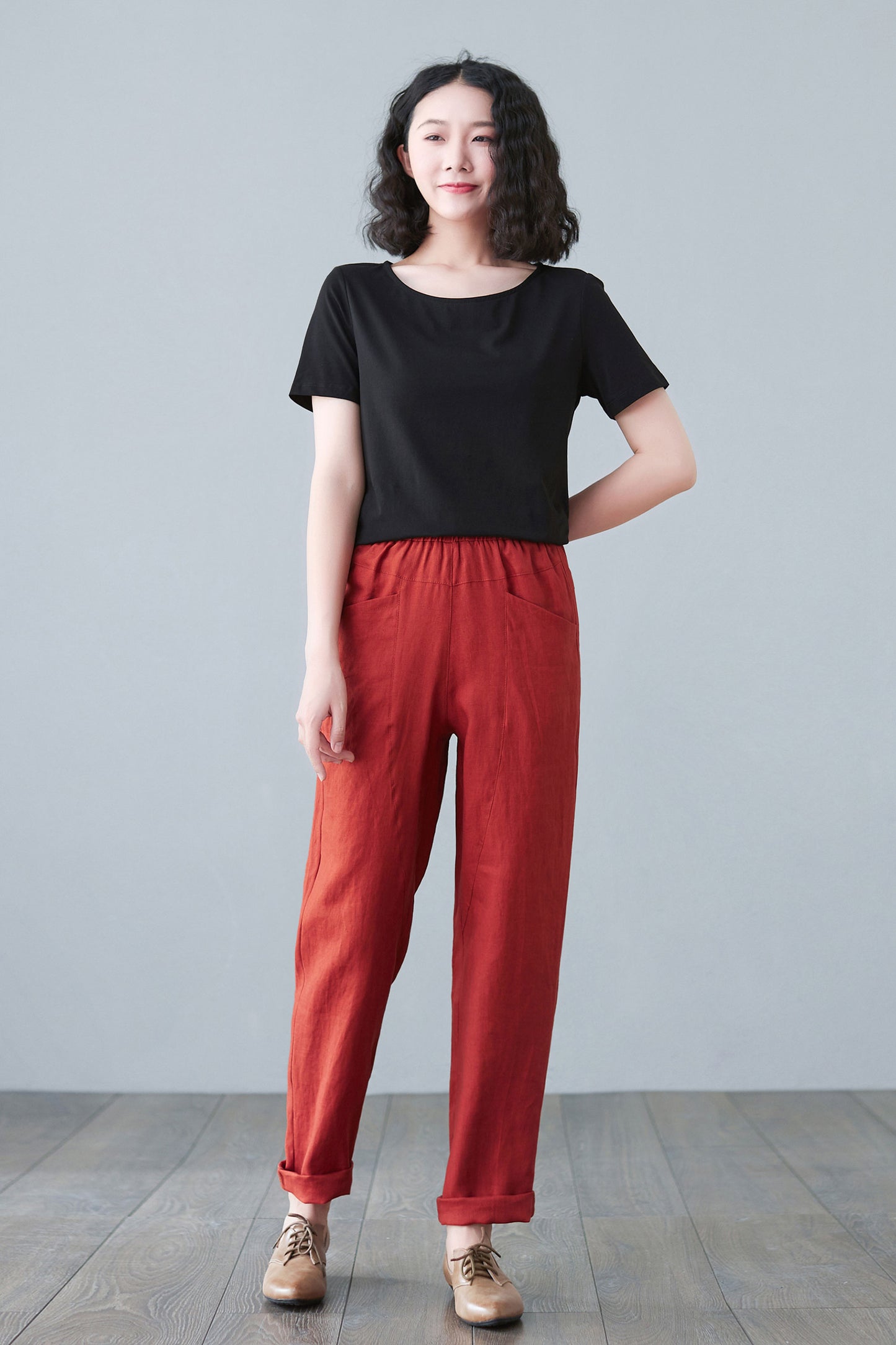 Plus size Long Linen pants C2642