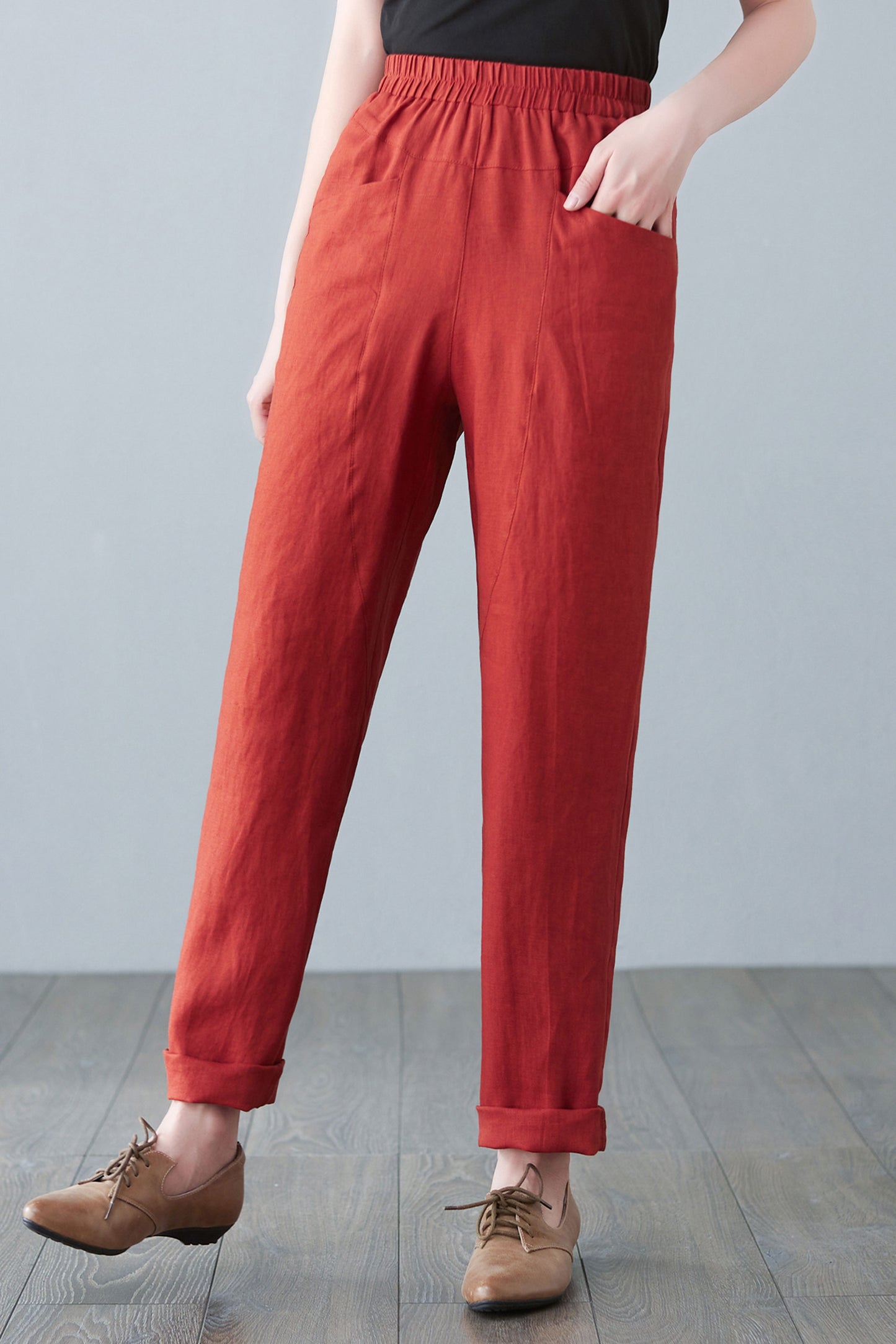 Plus size Long Linen pants C2642