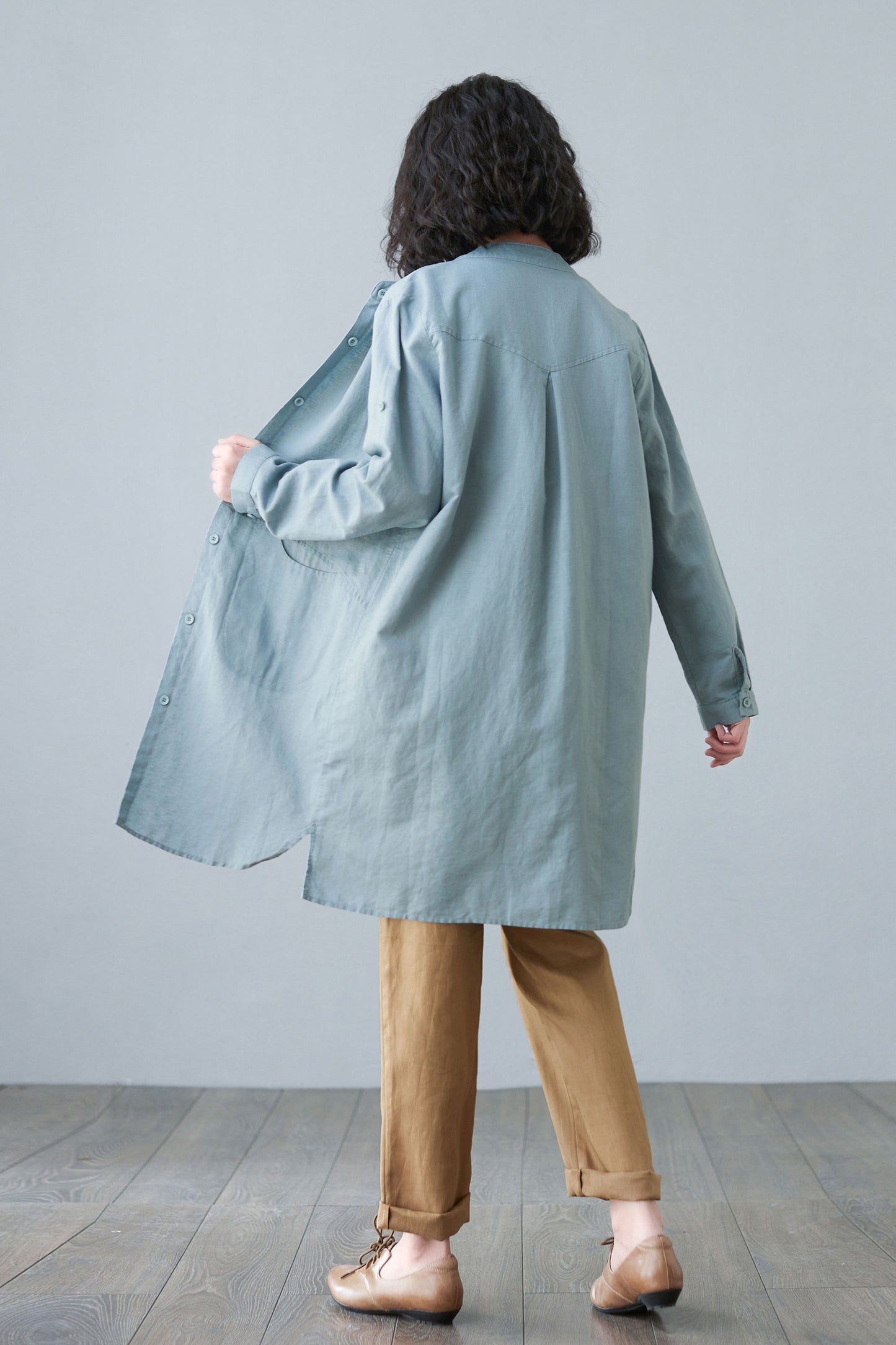 Long Sleeve Button Down Causal Jacket C2653