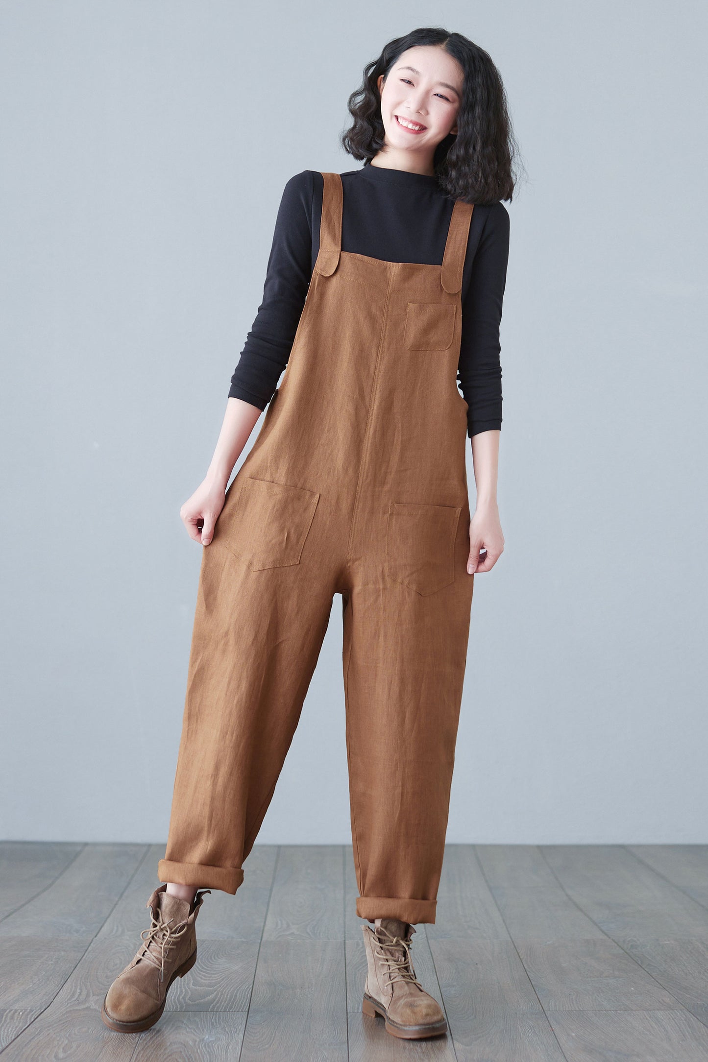 Women's Casual Linen overalls C2649