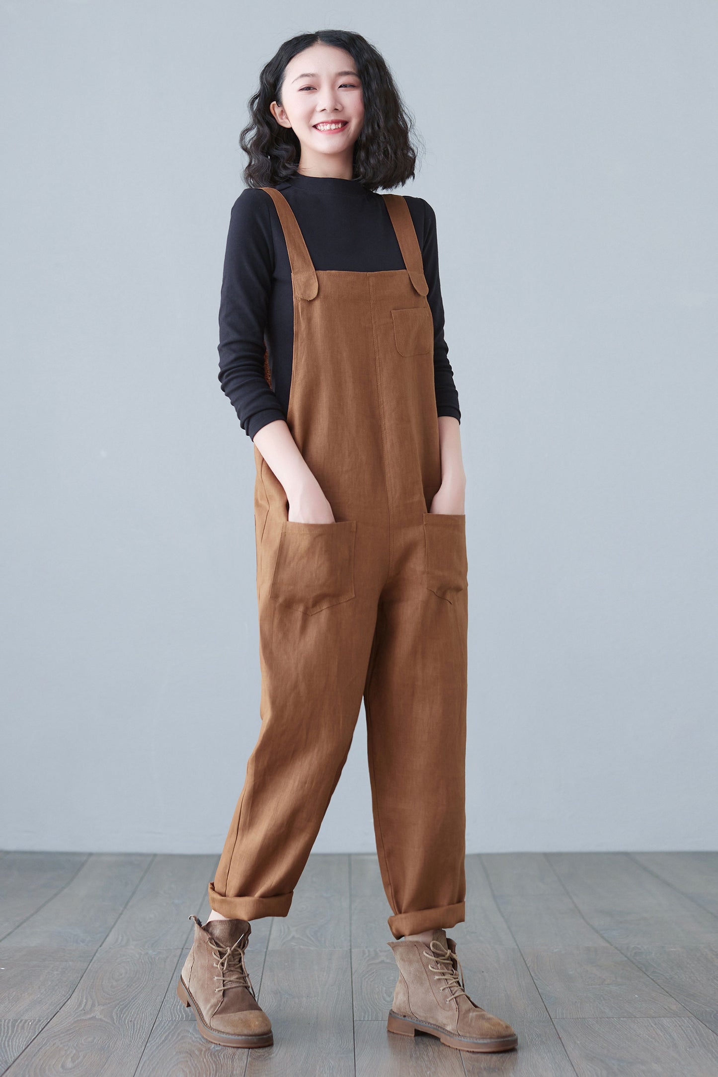 Women's Casual Linen overalls C2649