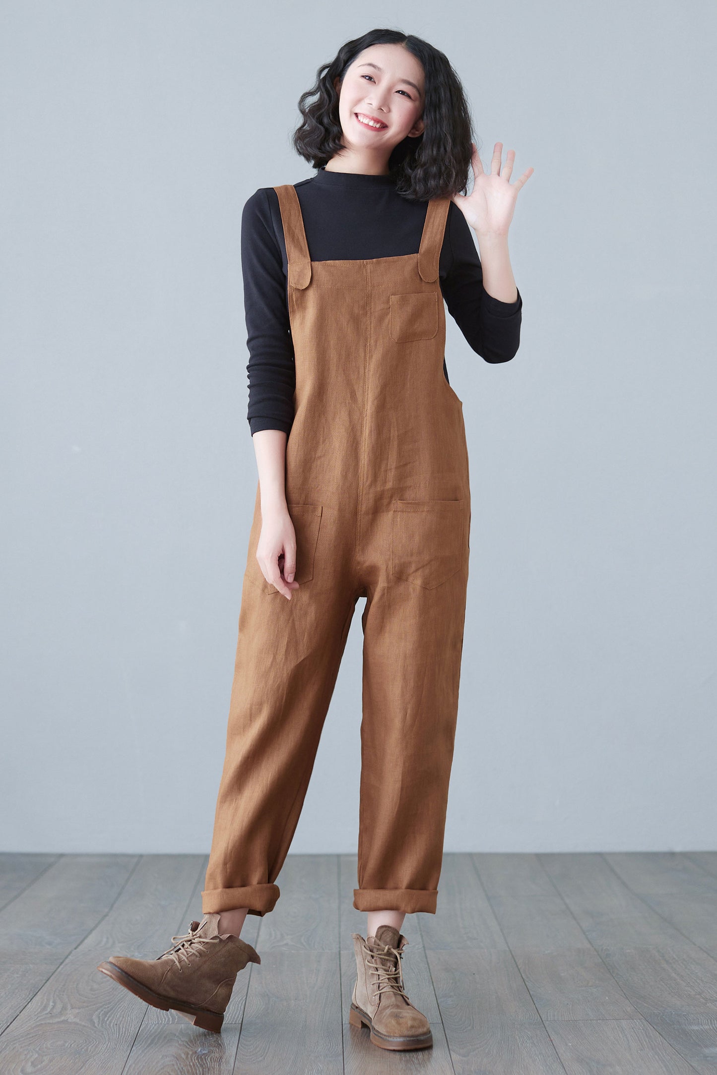 Women's Casual Linen overalls C2649
