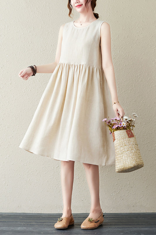 Summer Women Casual Sleeveless Long Dress C2838