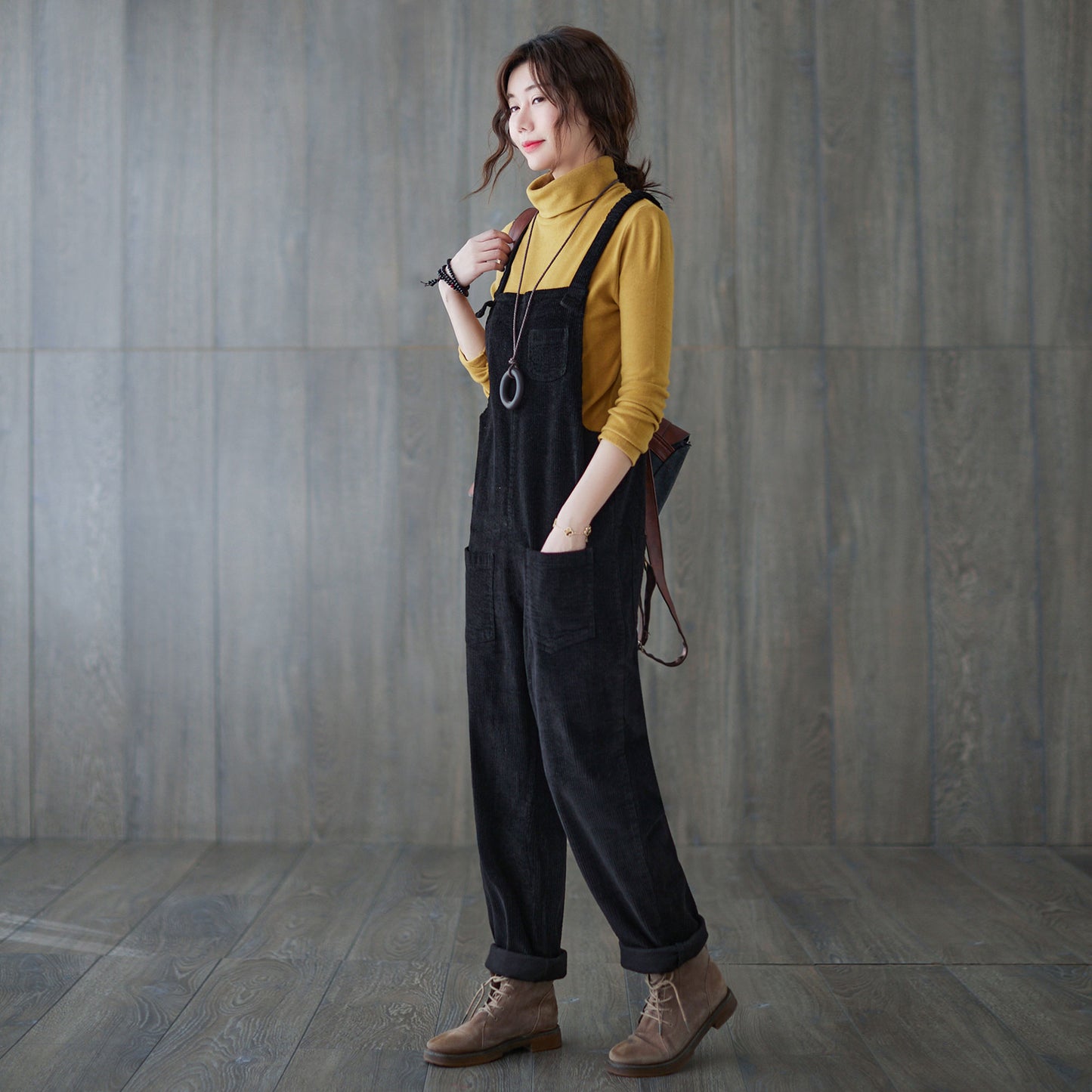 Vintage inspired Women Corduroy jumpsuit C1819