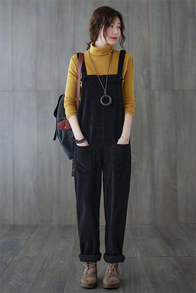 Women's Casual Corduroy Overalls C1810