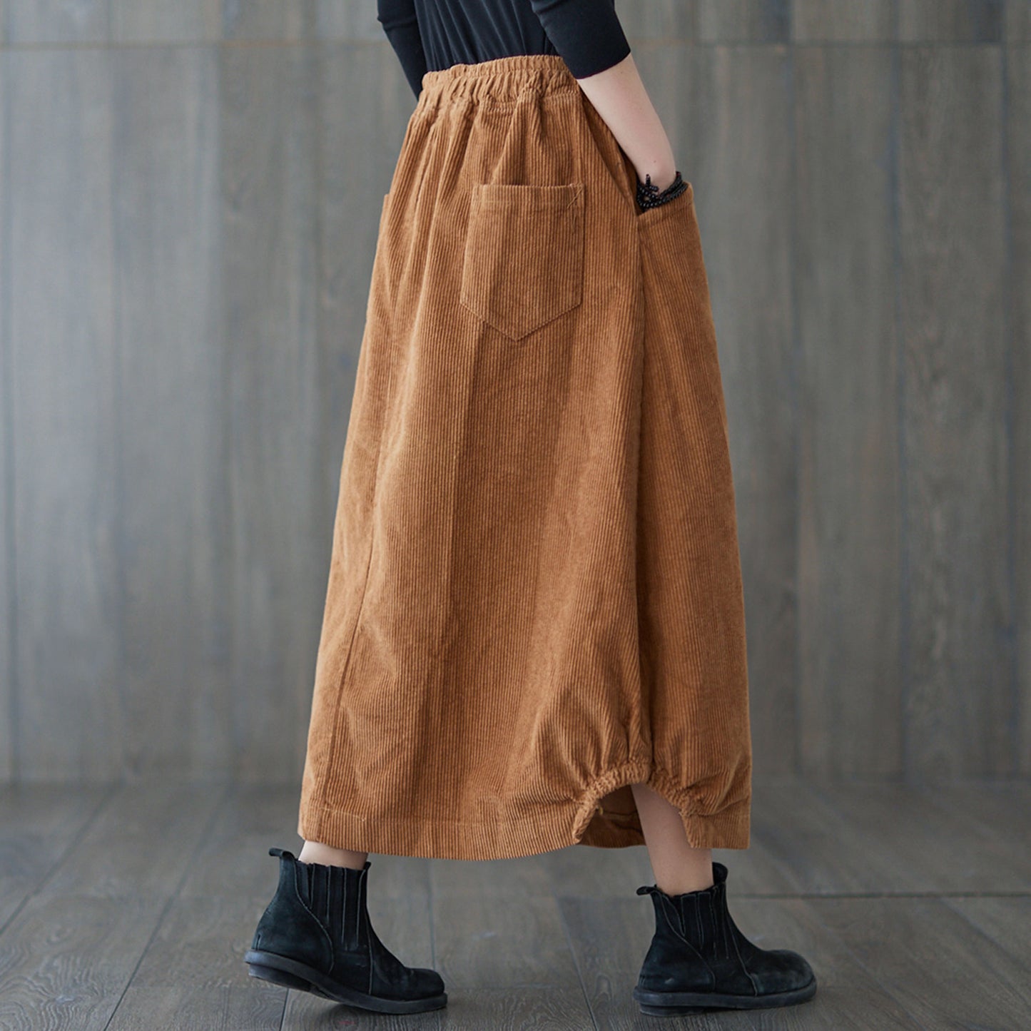 Casual Corduroy maxi skirt C1820
