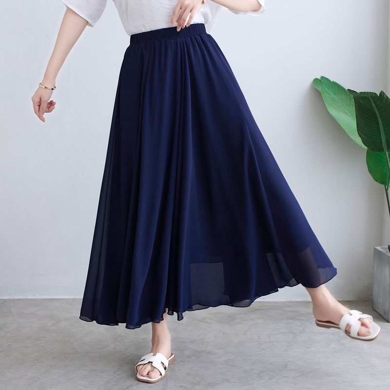 Flowy Bohemian Circle Swing Maxi Skirt C2291