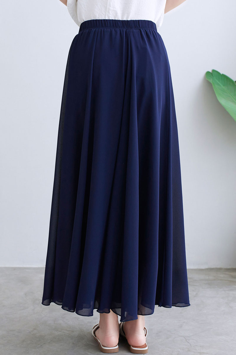 Flowy Bohemian Circle Swing Maxi Skirt C2291