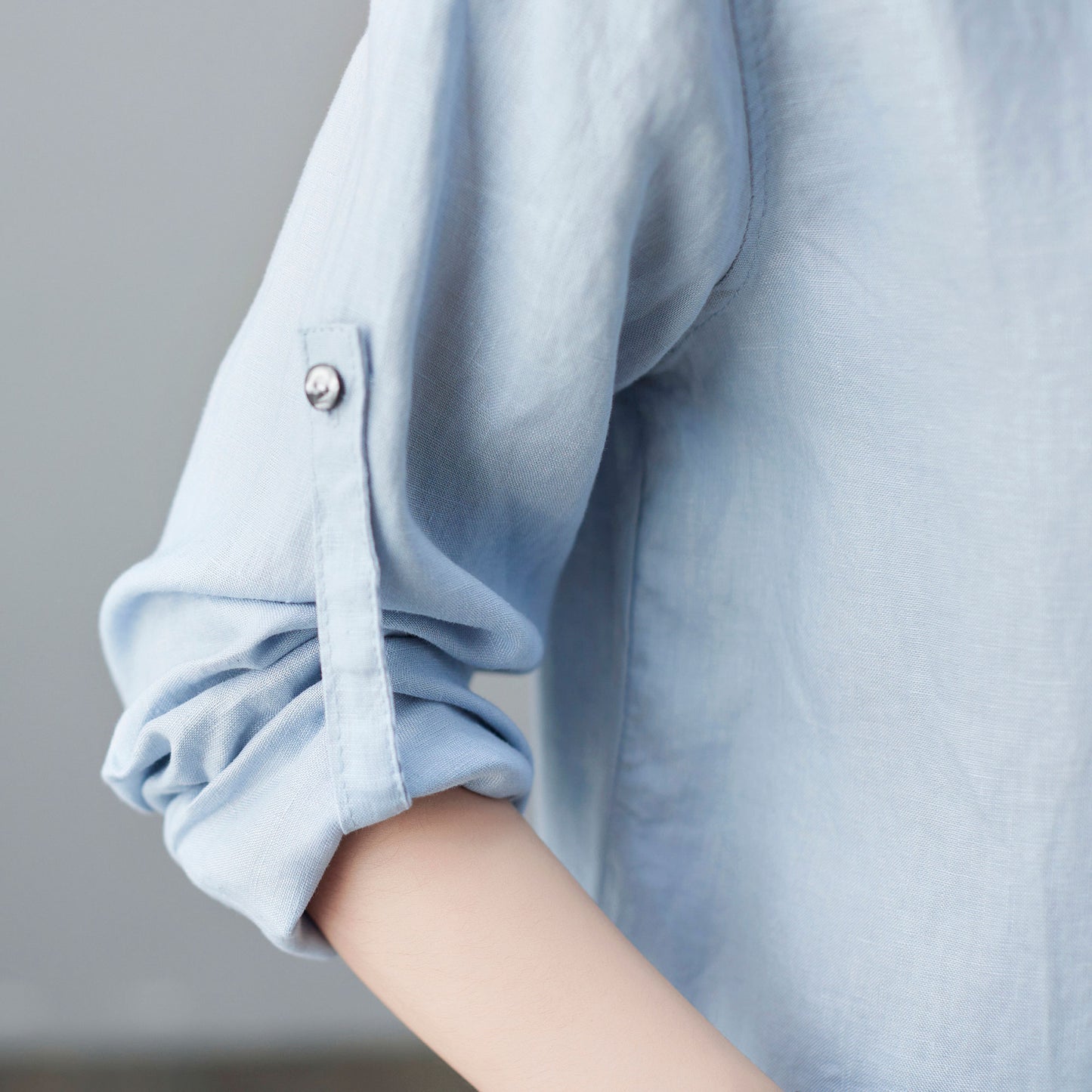 Loose Spring Linen Shirt Blouse C210901