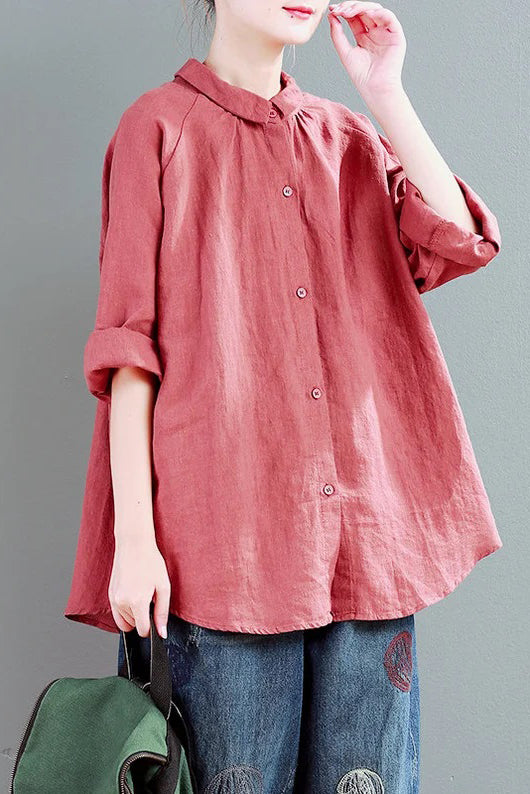 New Long Sleeve Spring Summer Cotton Tops C2865