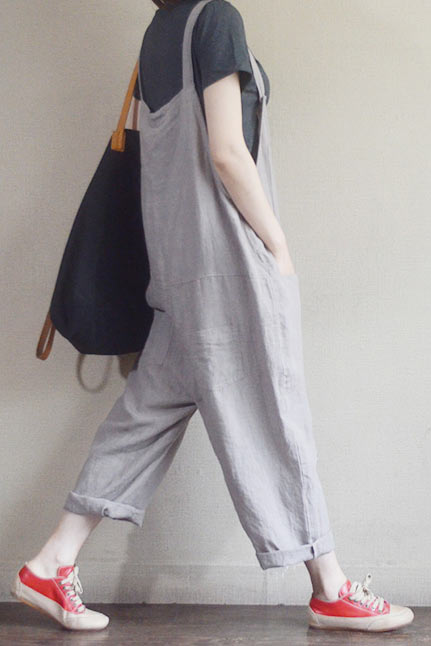 Casual Baggy Overalls Jumpsuit with Pockets C1688#