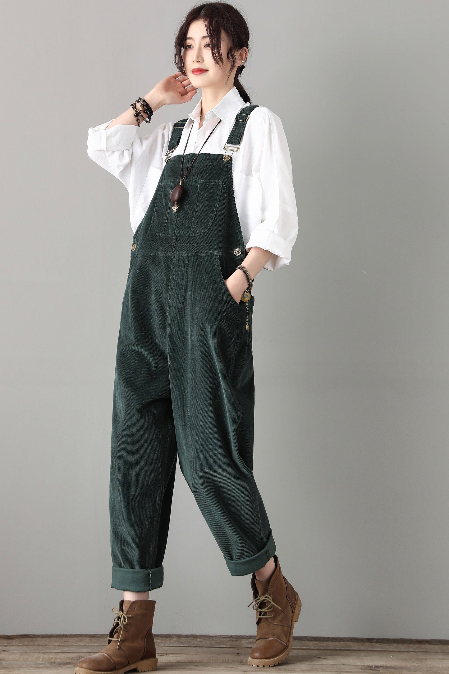 Casual Comfortable Corduroy Jumpsuit C1808