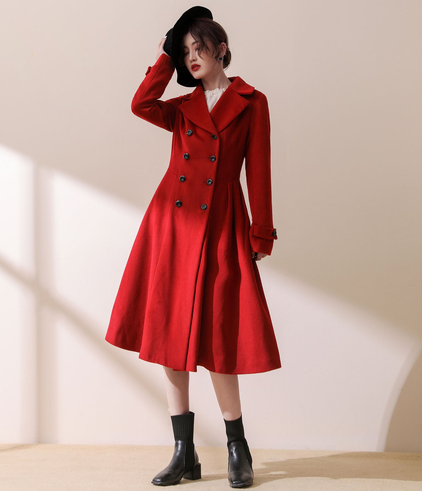 Double breasted wool coat C1783