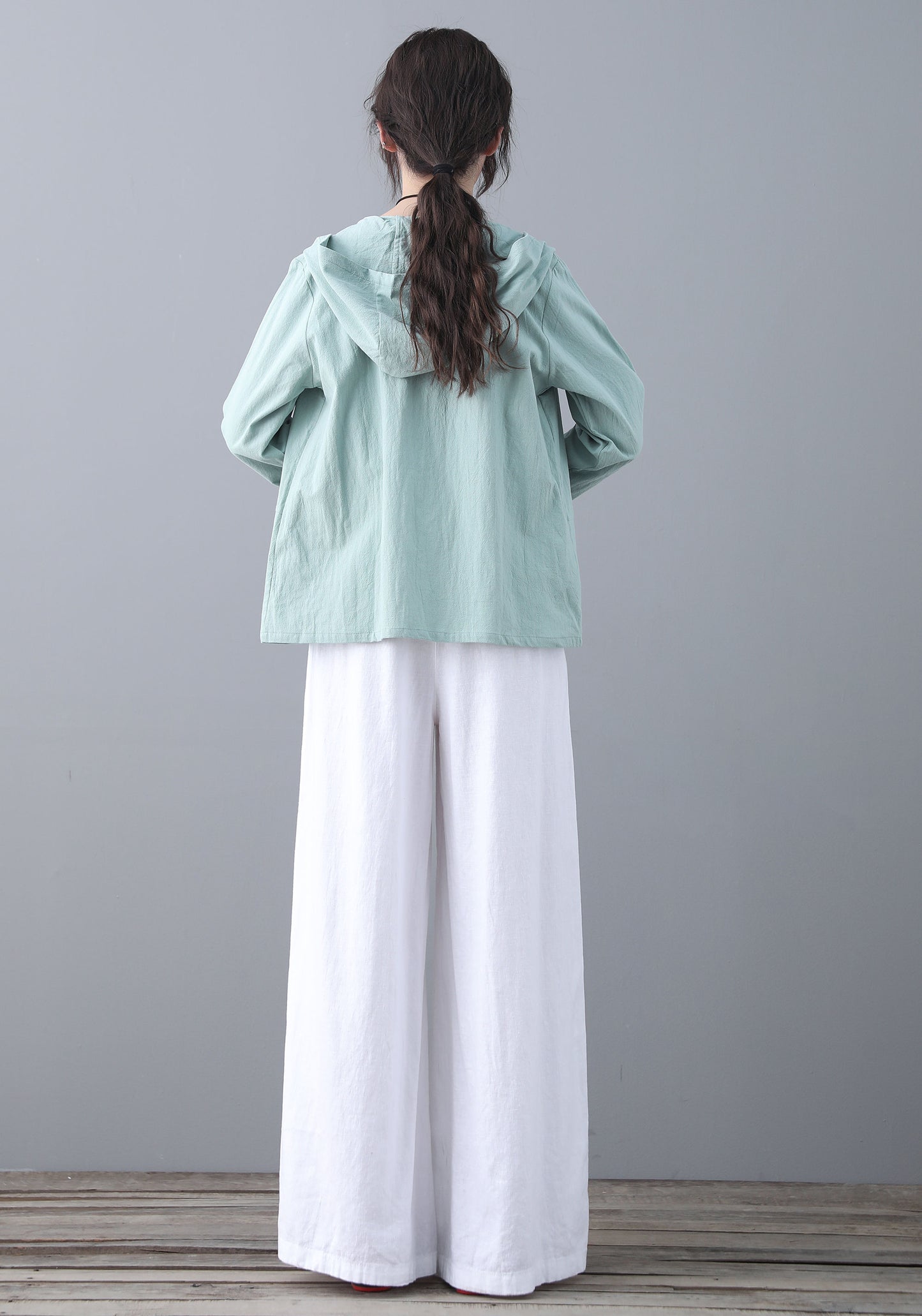 Casual Hooded Linen Shirt C185001