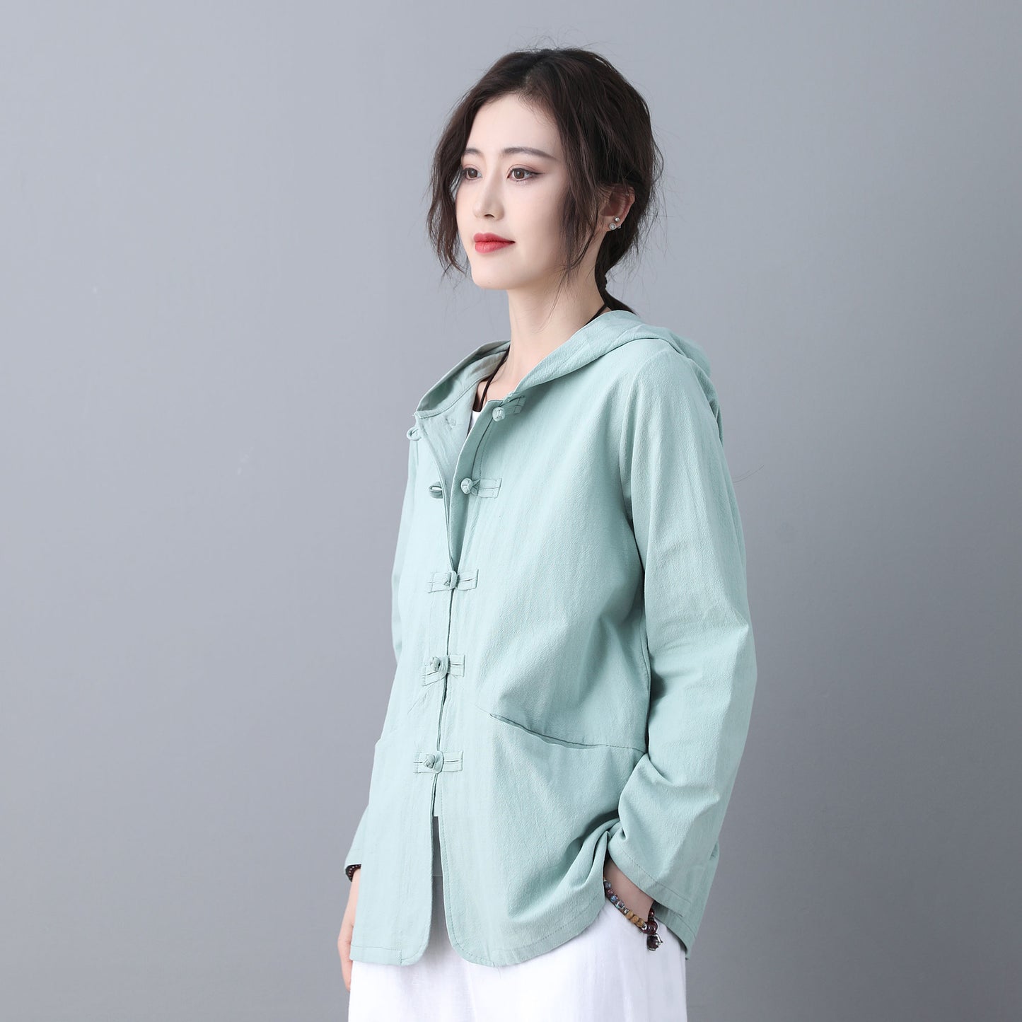Casual Hooded Linen Shirt C185001
