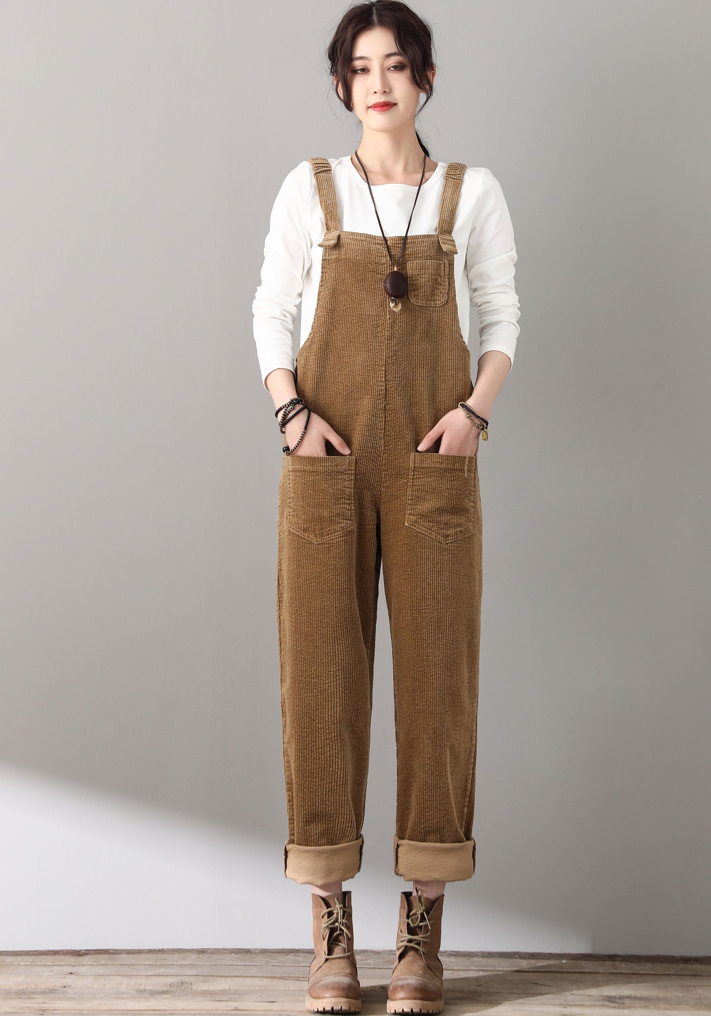 Women's Casual corduroy overalls C2614