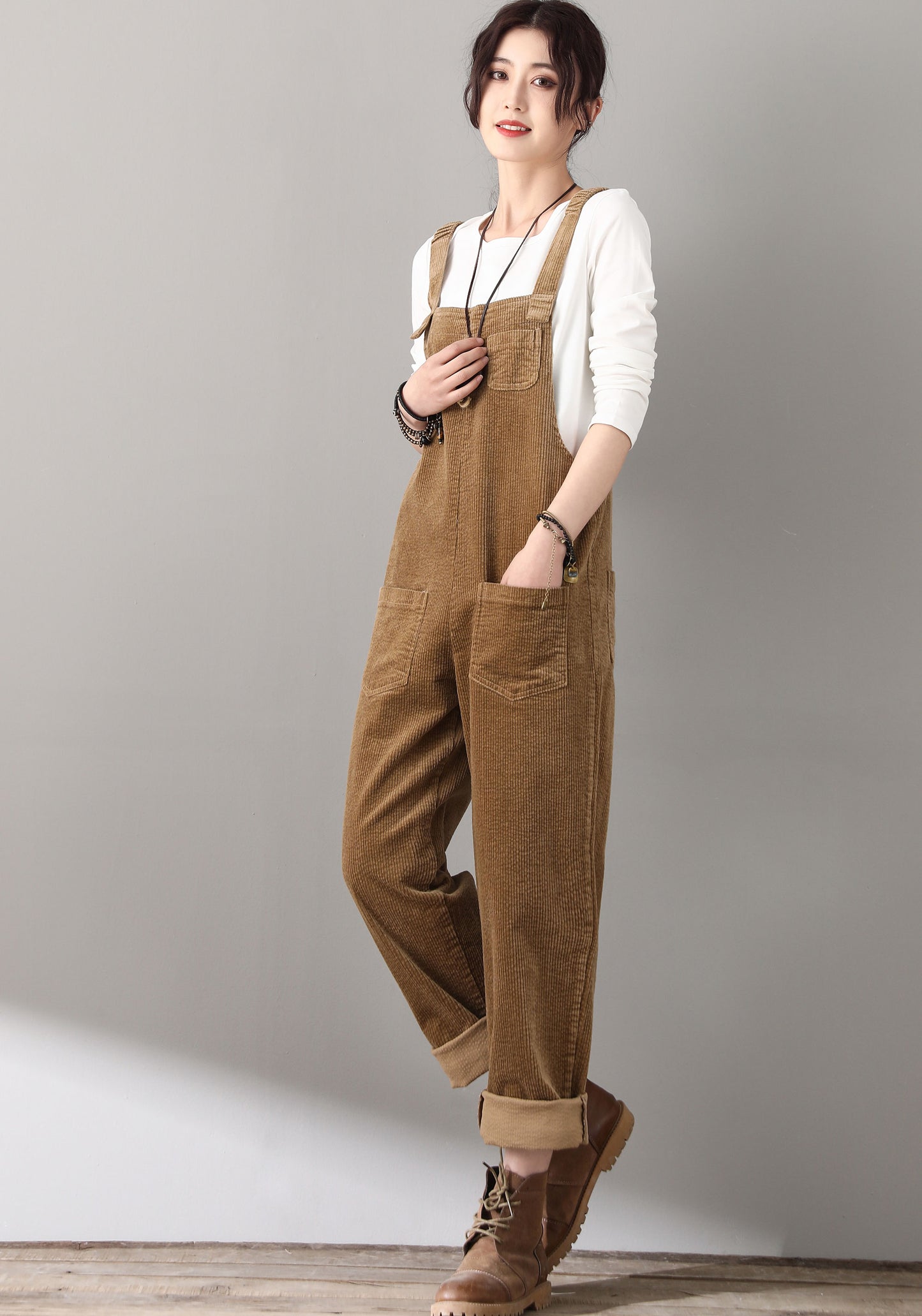 Women's Casual corduroy overalls C2614