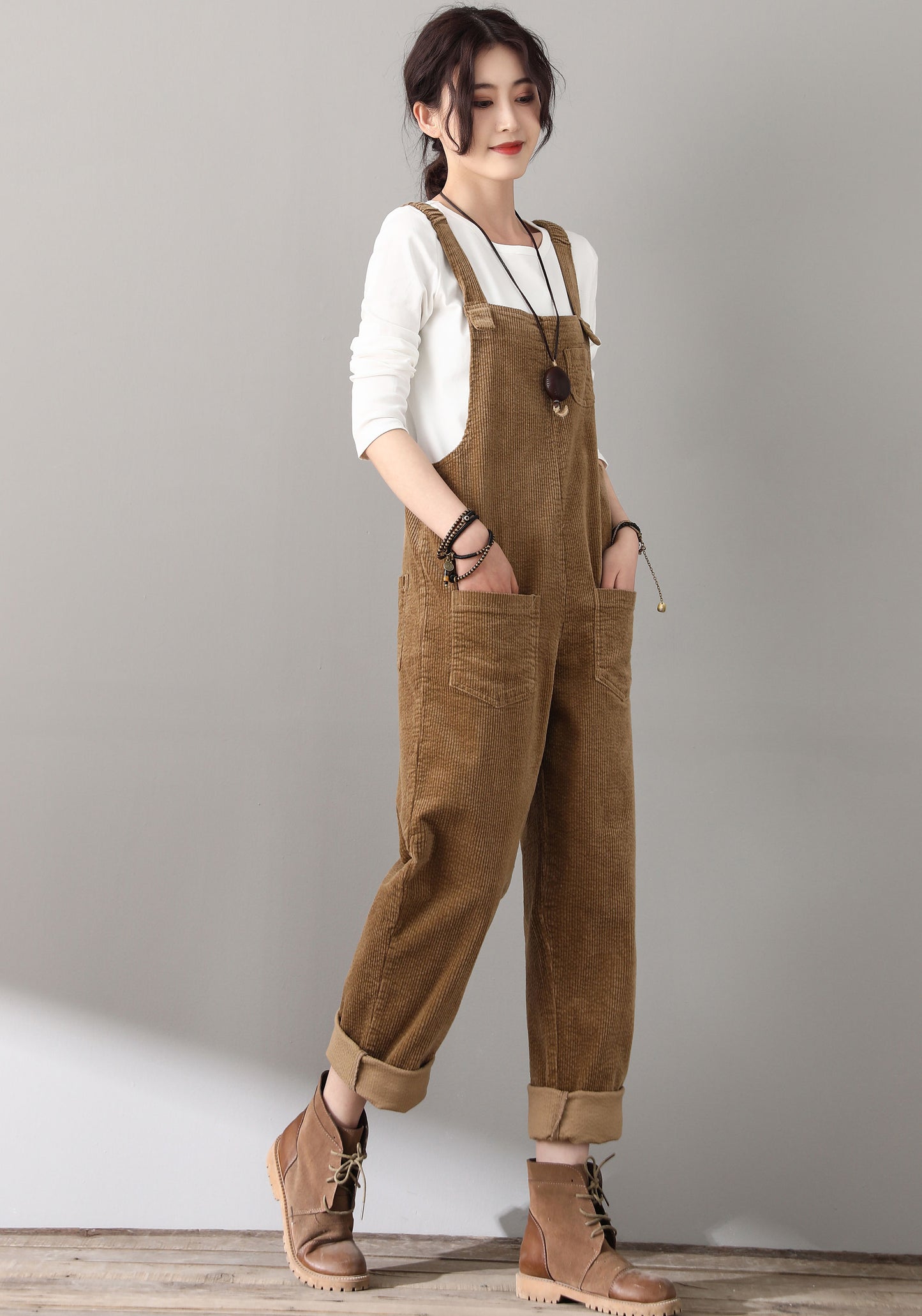 Women's Casual corduroy overalls C2614