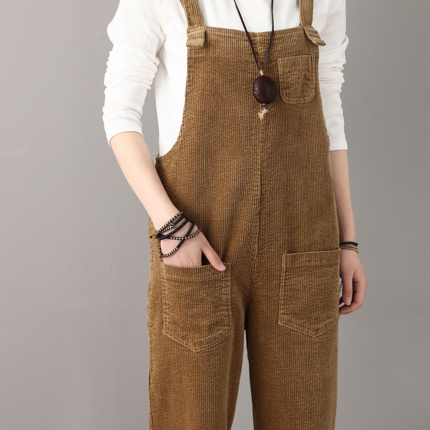 Women's Casual corduroy overalls C2614