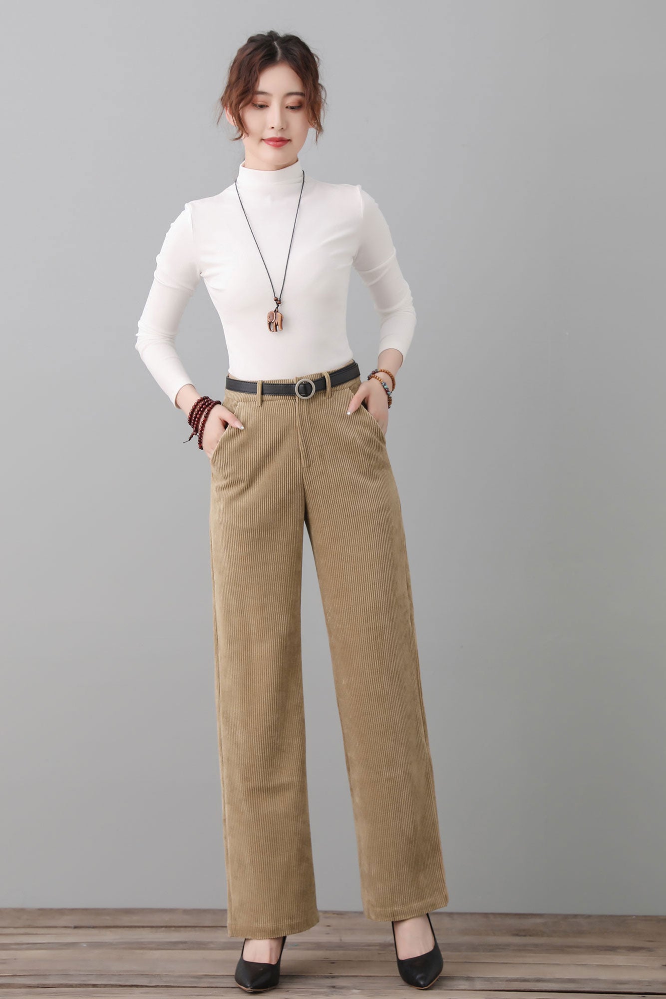 High Waist Baggy Pants C2554