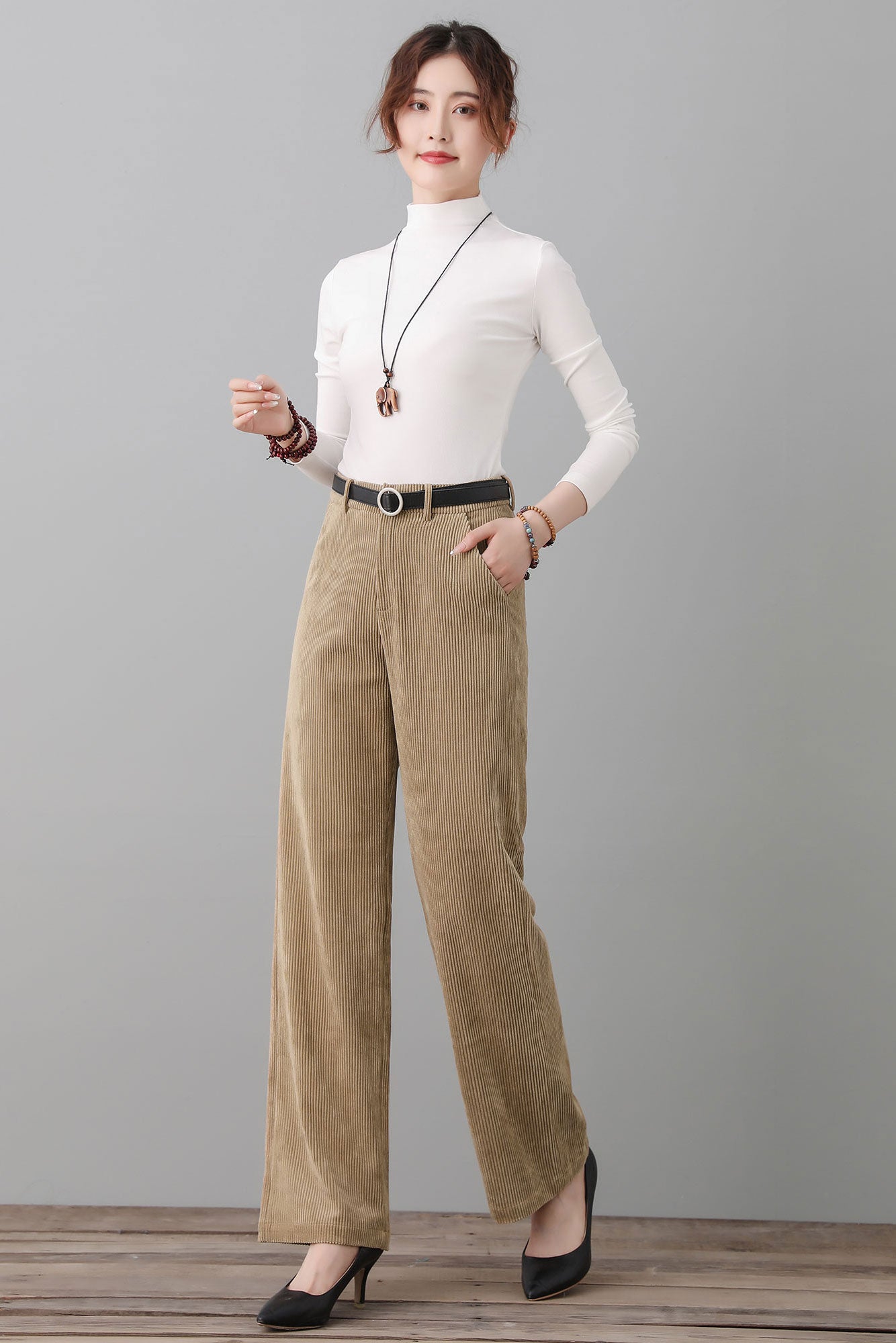 High Waist Baggy Pants C2554