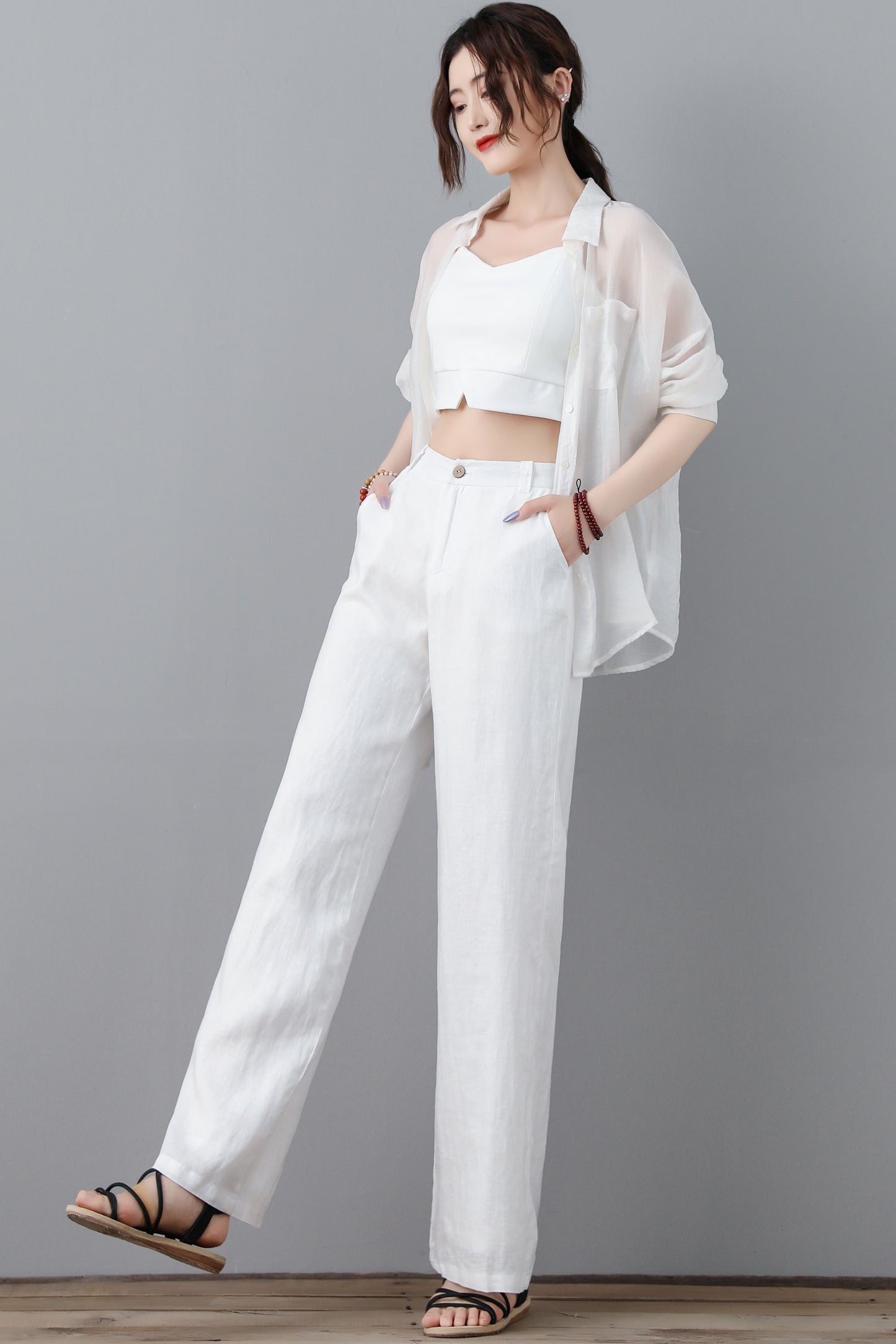 Summer spring Linen Pants women C2301