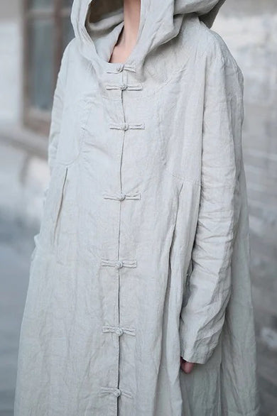 Oversized Hooded Dress Coat C2862