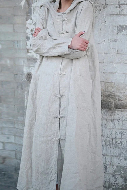 Oversized Hooded Dress Coat C2862