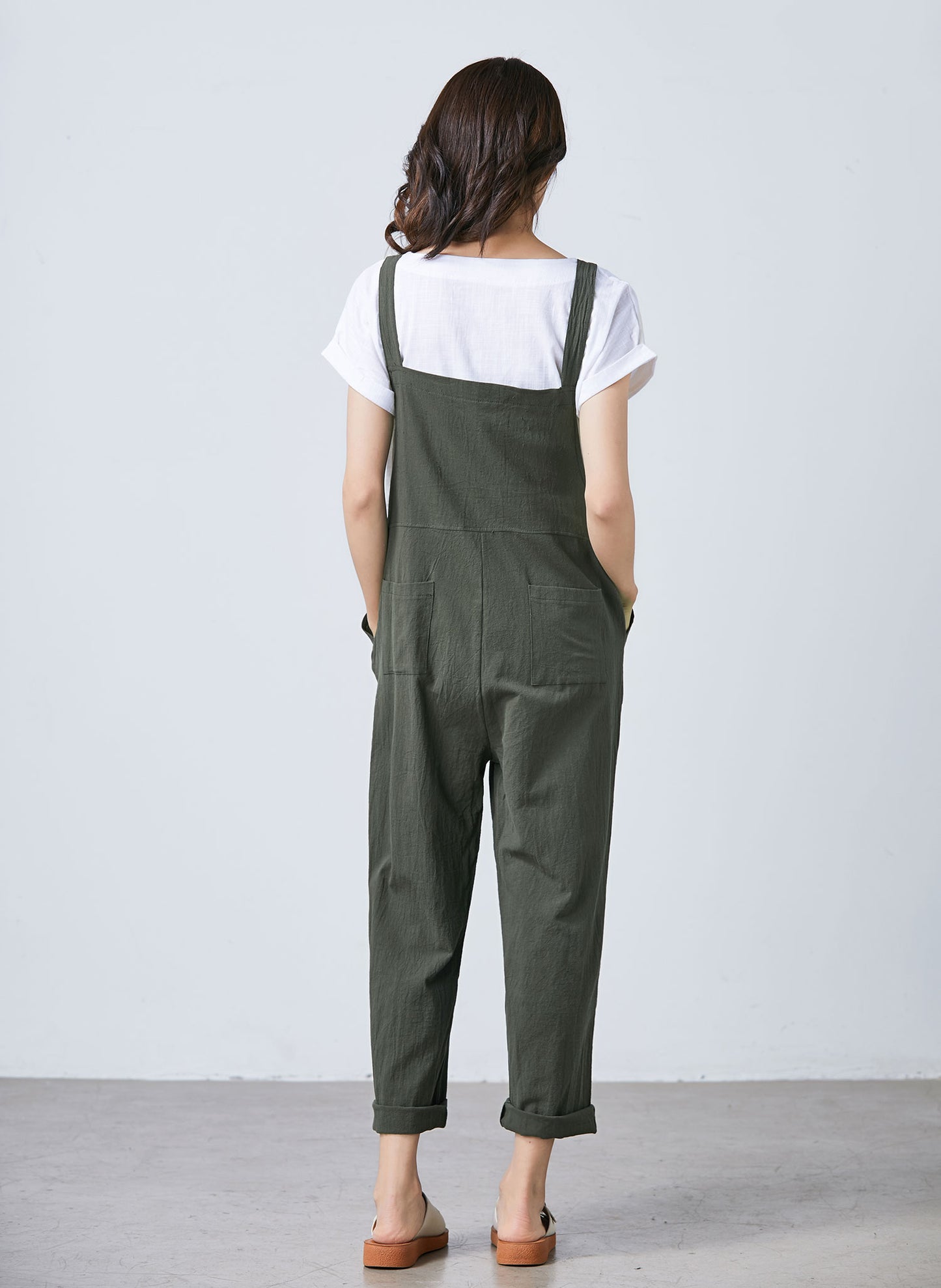 Casual Baggy Overalls Jumpsuit with Pockets C1688#