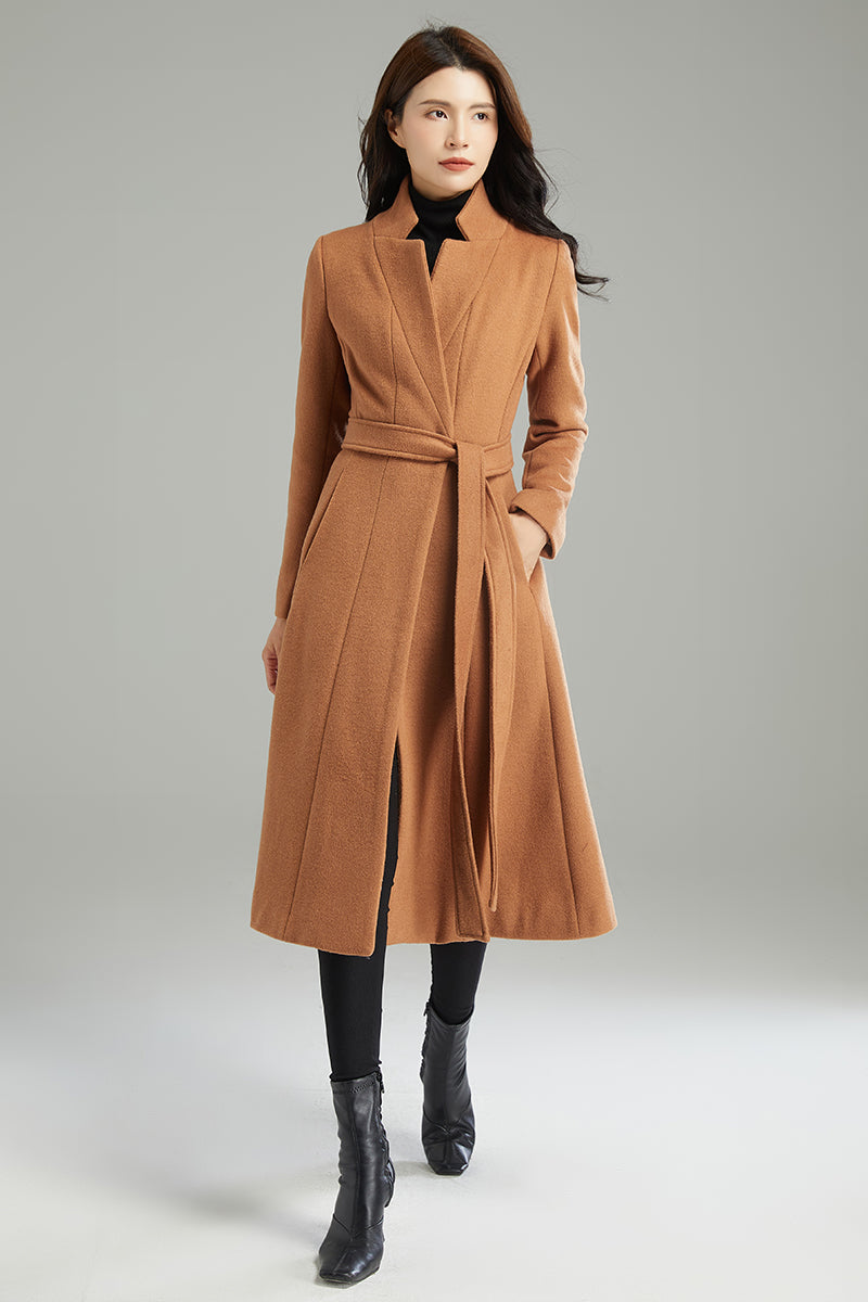 Winter Women Long Wool Coat C2991