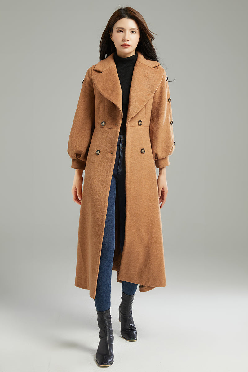 Women Winter Camel Wool Coat C3001