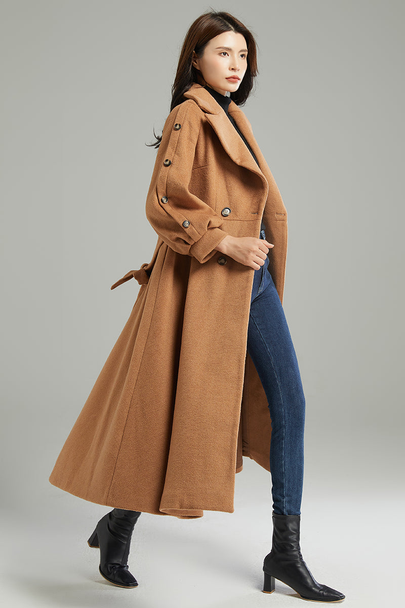 Women Winter Camel Wool Coat C3001