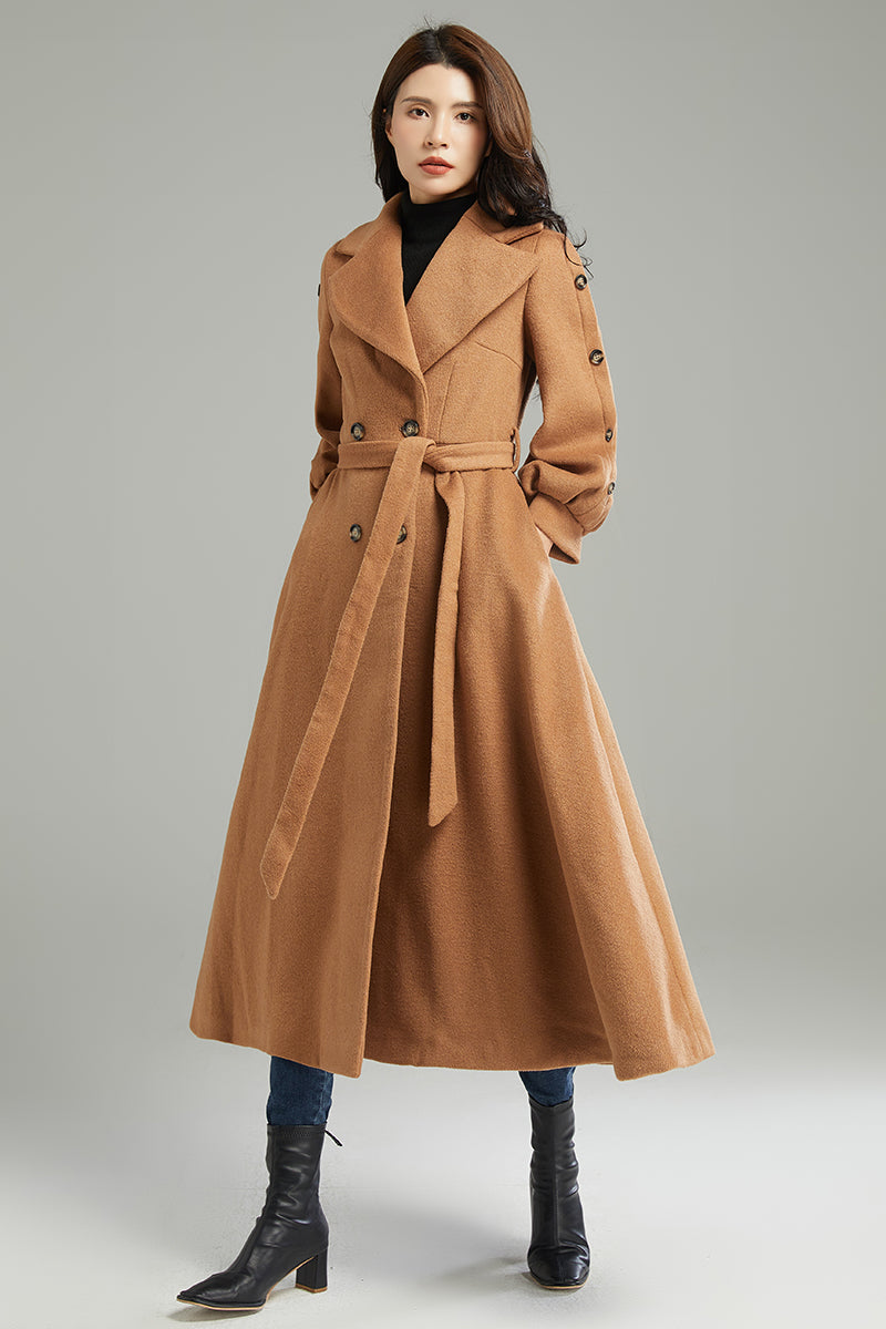 Women Winter Camel Wool Coat C3001