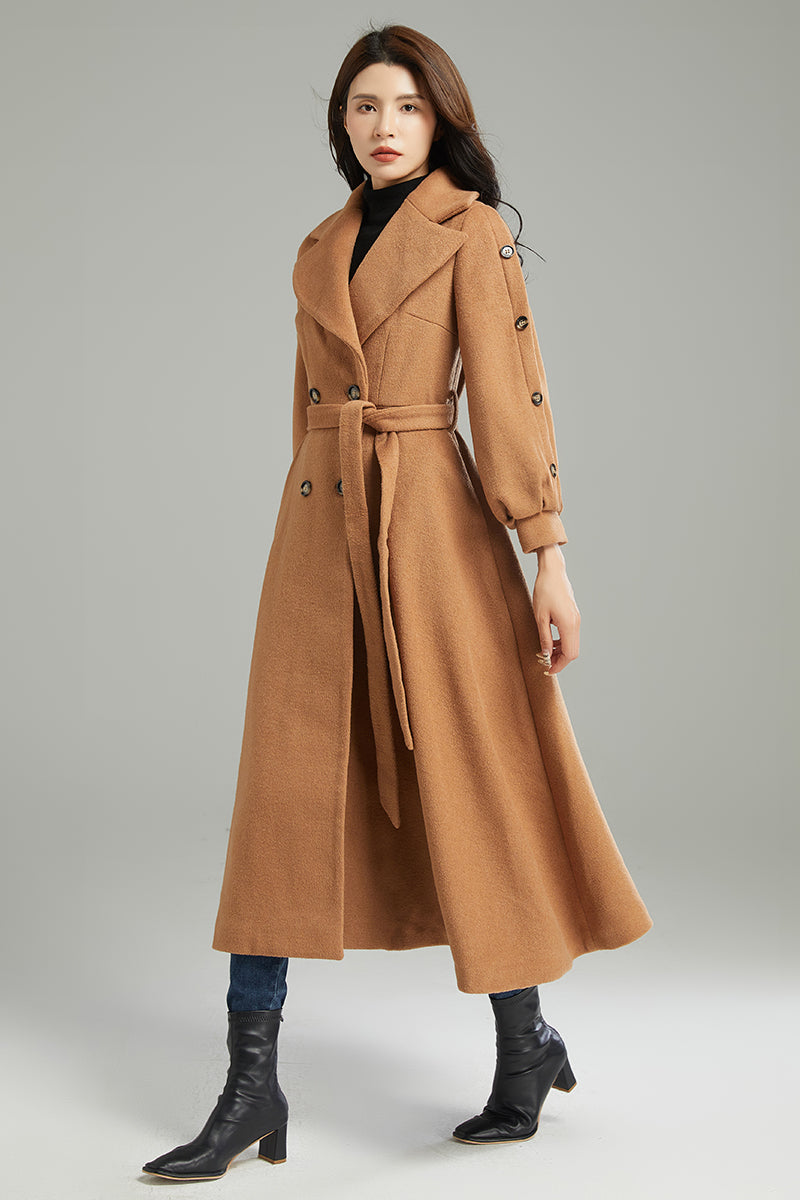 Women Winter Camel Wool Coat C3001