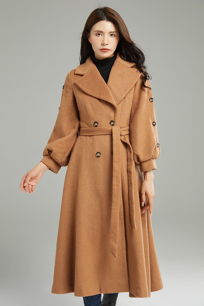 Women Winter Camel Wool Coat C3001