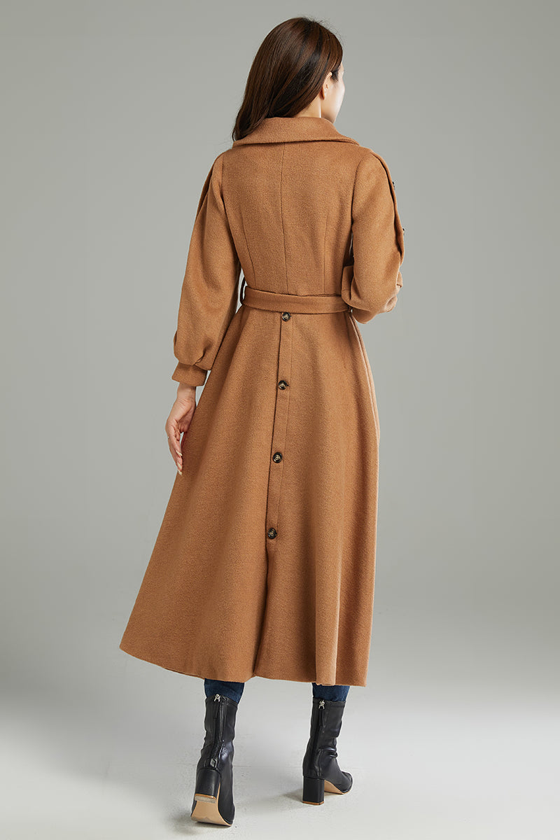 Women Winter Camel Wool Coat C3001
