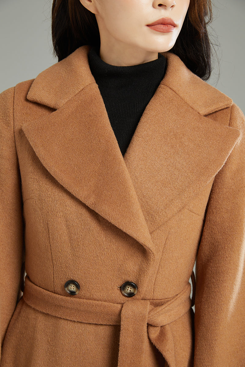 Women Winter Camel Wool Coat C3001