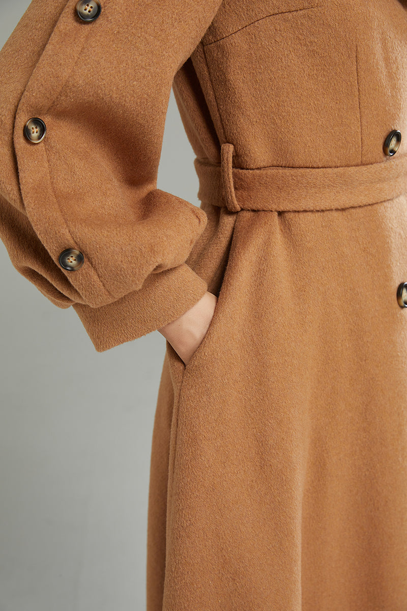 Women Winter Camel Wool Coat C3001