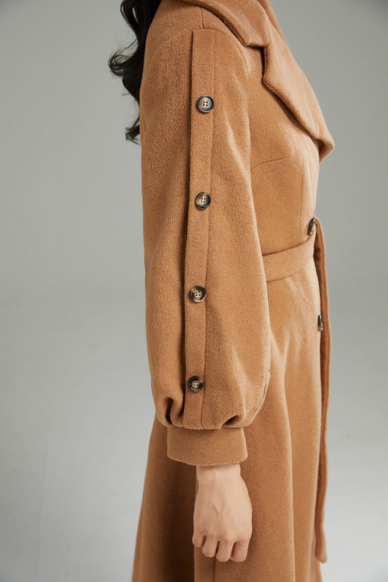 Women Winter Camel Wool Coat C3001