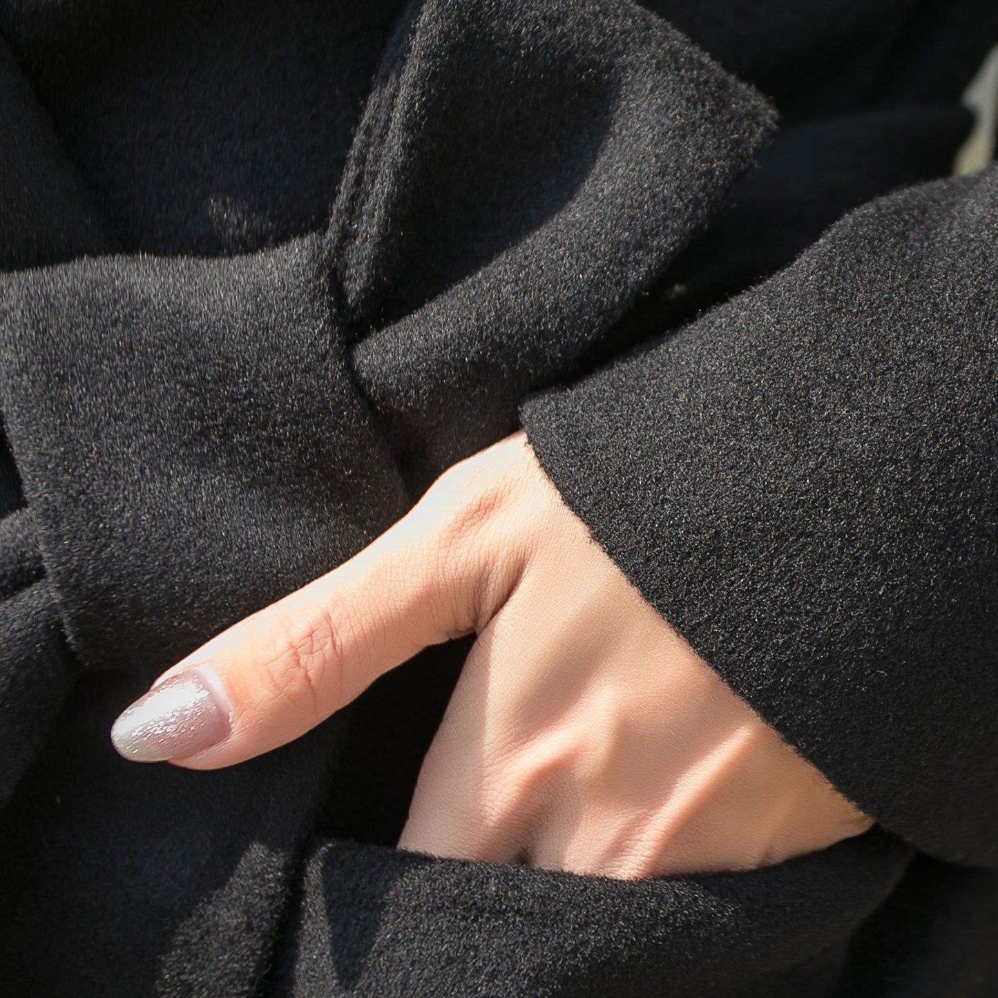 Black Wool Wrap Coat Women, Long Wool Coat C256401