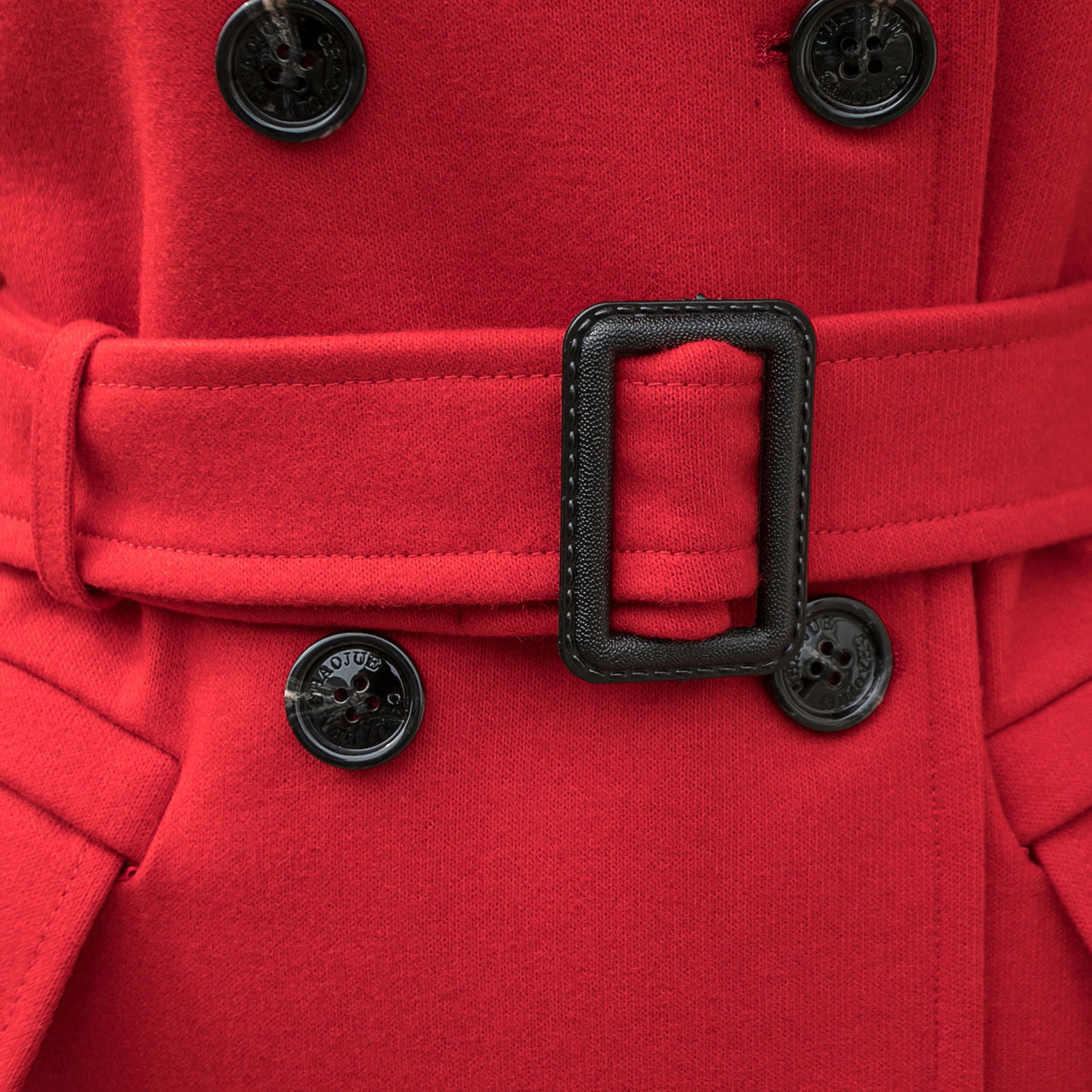 Red Belted Coat, Military Coat C2568