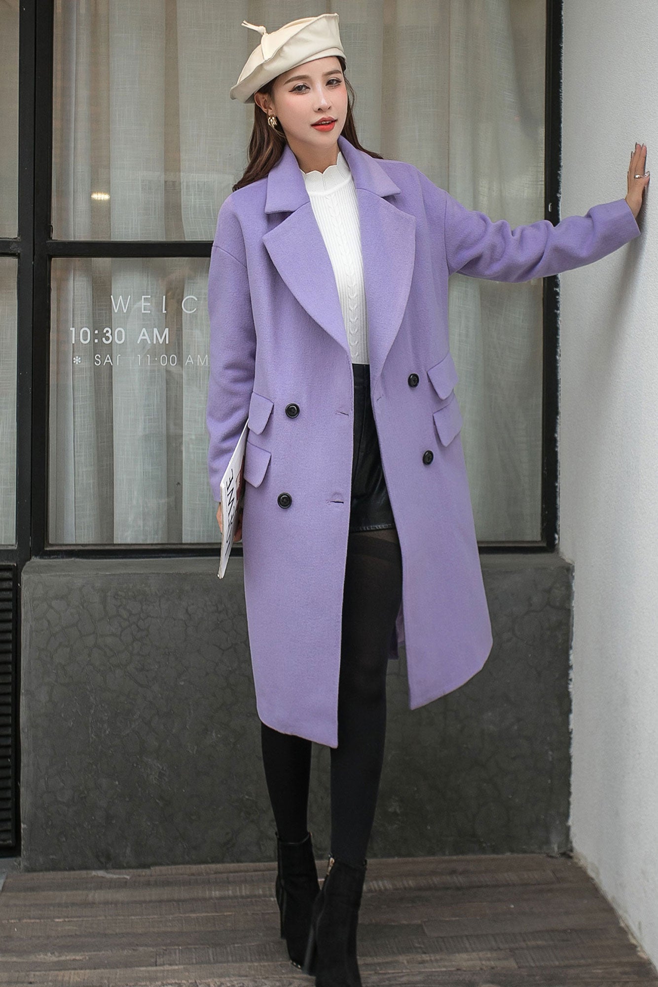Relaxed Fit Trench Coat C2572,Size 165-US06 #CK2101412