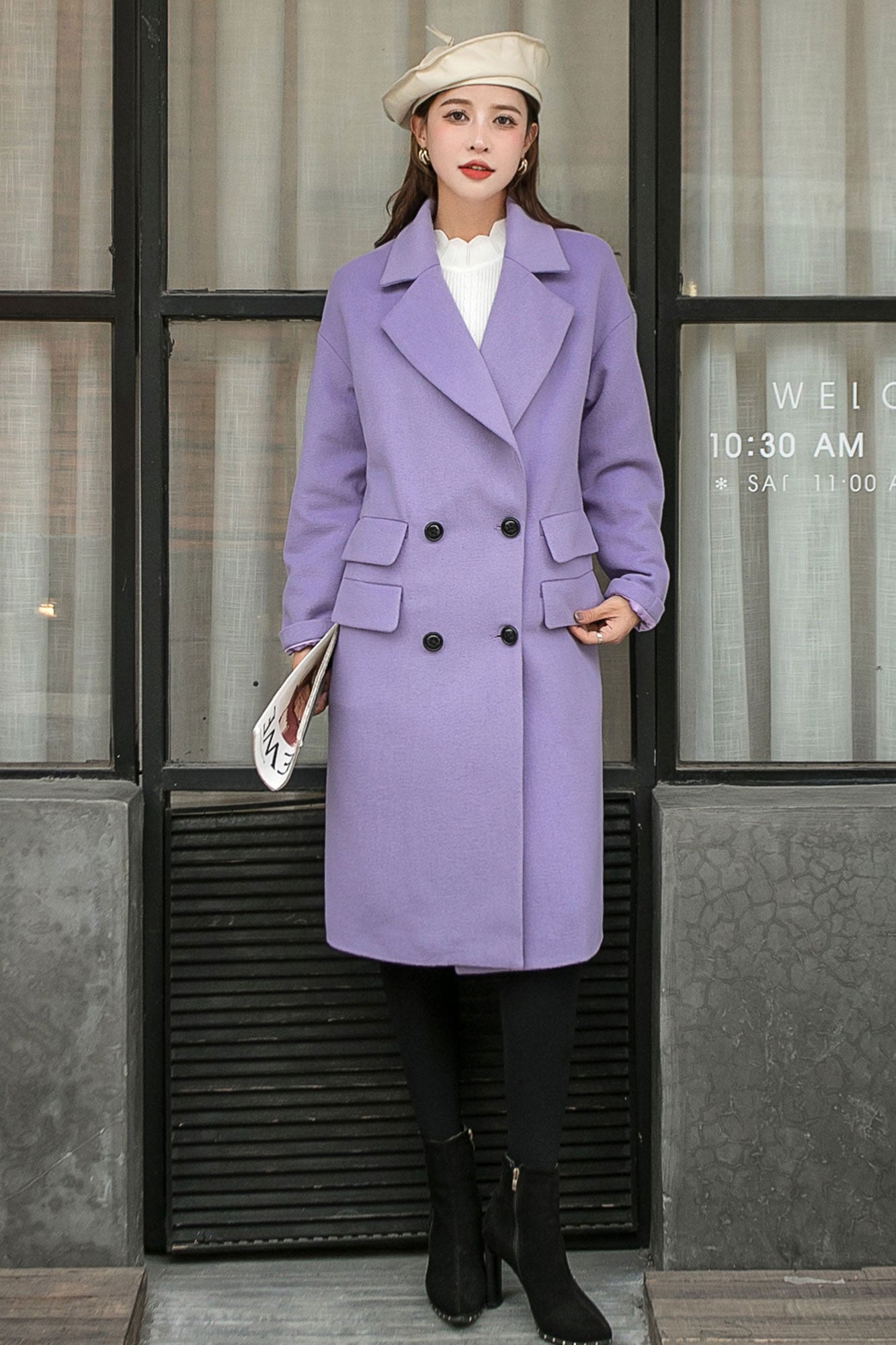 Relaxed Fit Trench Coat C2572,Size 165-US06 #CK2101412