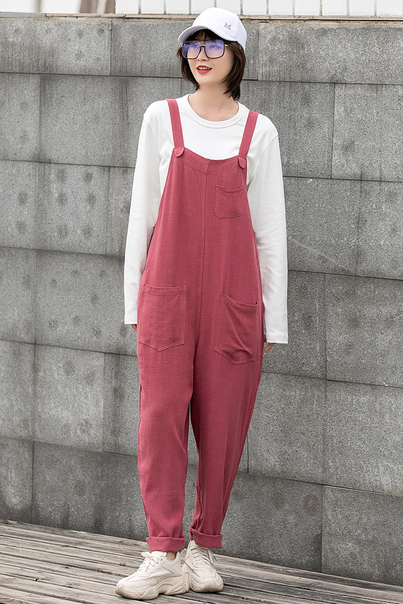 Spring Summer Casual Linen Overalls C2775#CK2200706