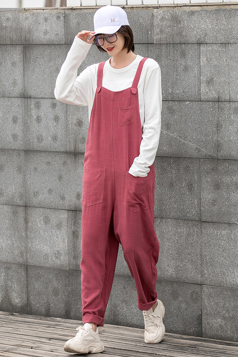 Spring Summer Casual Linen Overalls C2775#CK2200706